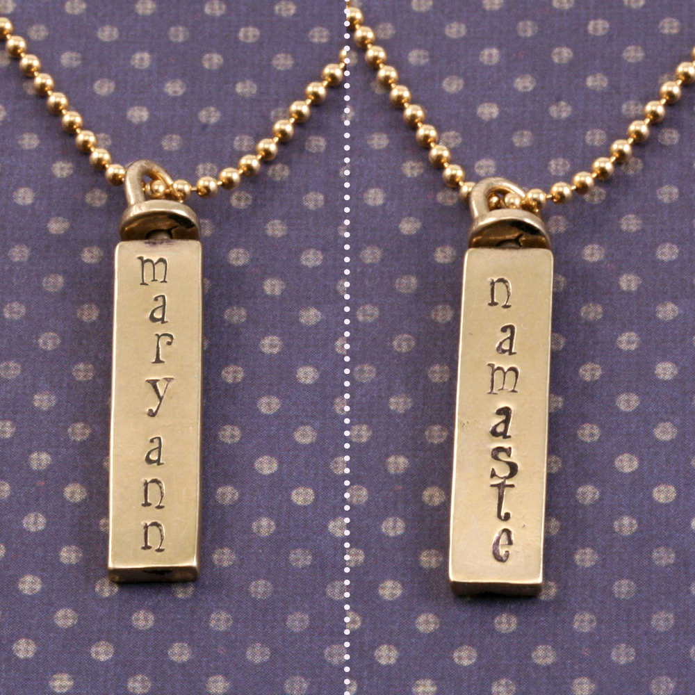 Metal Stamping Blanks Brass Swivel Two Sided Pendant, 25mm (1") x 5.8mm (.23"), 14g